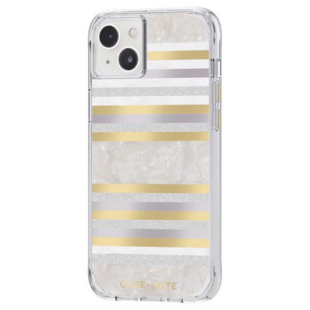 Case-Mate Pearl Stripes MagSafe - iPhone 14 Plus case decorated with mother-of-pearl (Pearl Stripes)